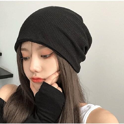 Warm Beanie Spring Autumn Hats For Women Men Winter Brand New Cotton Knitted Hat Female Skullies Beanies Fashion Lady Bonnet