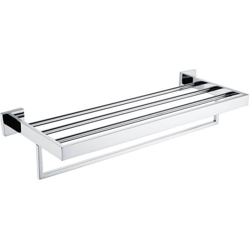 Stainless Steel Bathroom Shelf Towel Rack Wall Organizer Hanger Storage Shelf Robe Towel Bar Kitchen Bathroom Accessories