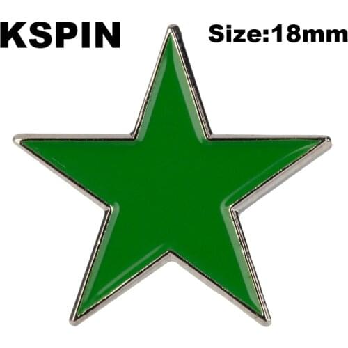 Green Star Lapel Pin Badge Enamel Pin badge brooch Lapel pin Jeans shirt Cool Jewelry Gift XY0162-6