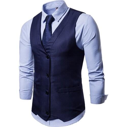 New Suit Vest Men Irregular Gilet Homme 2018 Brand Single Breasted Mens Wedding Waistcoat Slim Fit Classic V Collar Vests XXL