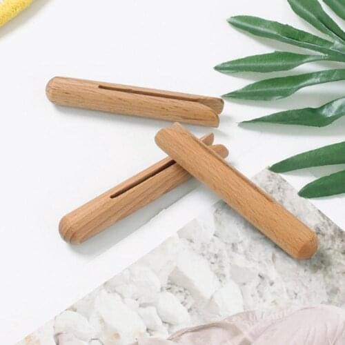 5PCS Nordic Creative Snack Wooden Sealing Clip Sealing Clip Non-slip Humanized Clamp Snack Wooden Clip Sealer