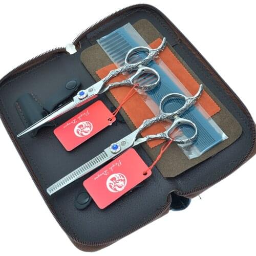 6.0" Purple Dragon Professional Hairdressing Scissors Barbers Shears Hair Cutting Thinning Shears Salon Hair Clippers A0113B