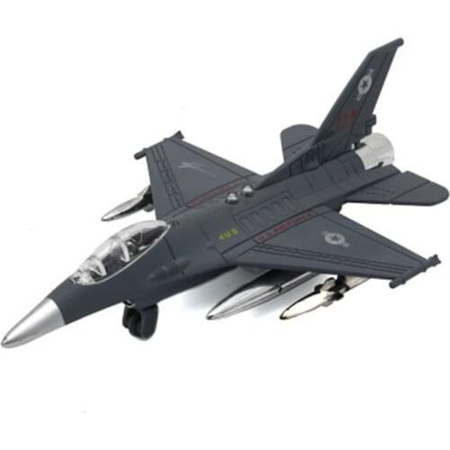 American F16 Wasp alloy fighter model back to light simulation sound effects baking ornaments childrens toys childrens birthda