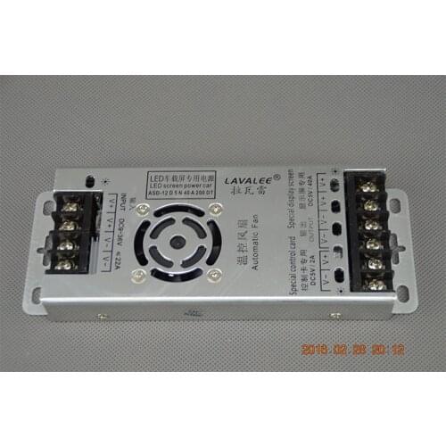 Vehicle LED Screen Display Power Supply LAVALEE ASD-12D5N40A200DT Input DC9~36V To DC 5V 40A 200W For Cars