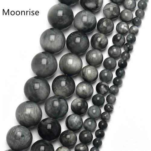 Natural Gem Stone Eagle Eye Falcon Eye Beads For Jewelry Making 4/6/8/10/12mm Round Spacer Beads Diy Bracelets Accessories
