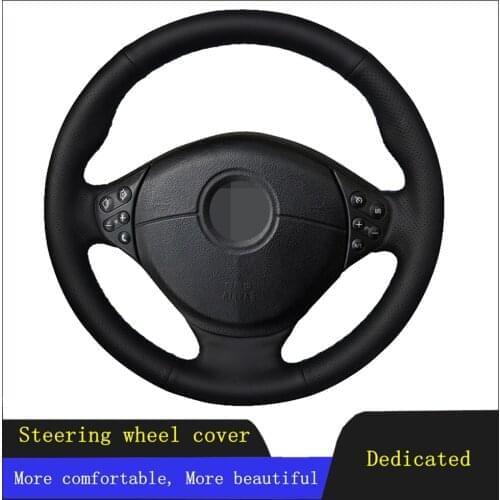DIY Car Steering Wheel Covers Black Genuine Leather For BMW M Sport E36 1996-2000 E39 1995-2001 Z3 M E36/7 E36/8 1998-2002