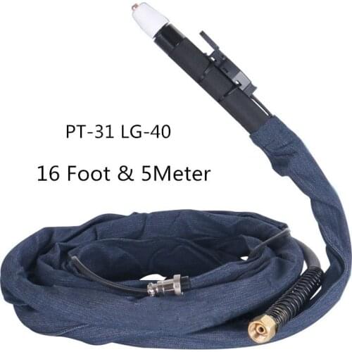 LG-40 PT-31 Air Plasma Ferramenta Cutter Torch Complete 5Meter Machine & straight & Pencil Torch head Body Complete 16feet I