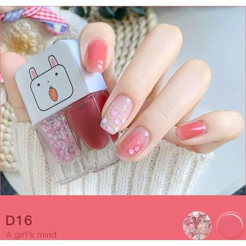 Water-Based Glossy Matte Tearable Nail Polish Double Nail Polish Combination For Women AC889