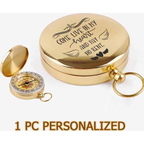 1pc Cusotmized Engrave Compass For Son Dropshipping Personalized Christmas Gifts Navigator Functional Compass 2021 ZNZ016