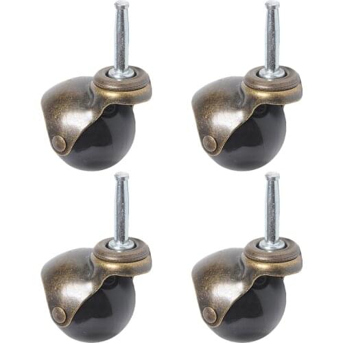 4pcs 1.5/2inch Universal Mute Wheel Office Chair Caster Replacement Round Flat Base Swivel Caster Furniture Hardware