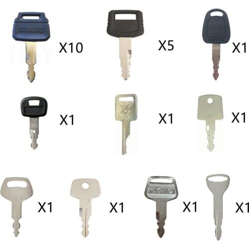 Key Set For Kobelco Hitachi Doosan Kubota Bobcat For Sakai Sumitomo Liebherr Kato For Toyota Forklift