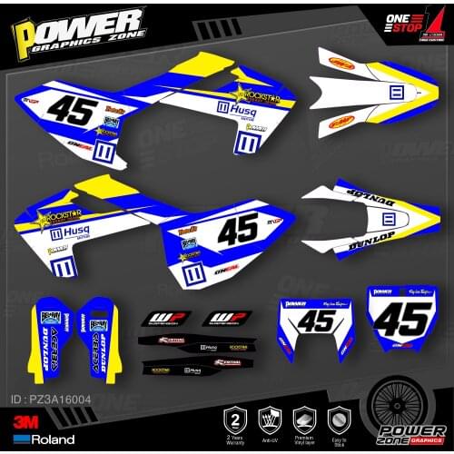 PowerZone Custom Team Graphics Decals 3M Stickers Kit For Husqvarna Sticker 2016-18 TC FC TX FX FS 2017-19 TE FE 125-450cc 04