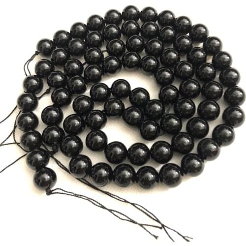 Natural Genuine Morion Beads Black Quartz Rock Crystal Beads 6mm 8mm 10mm 12mm Loose Beads For Jewelry DIY 15.5"