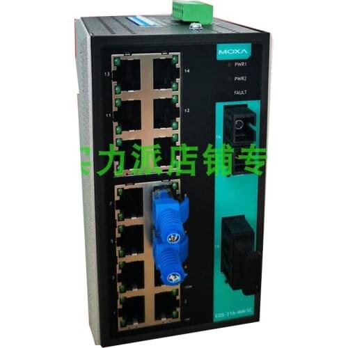 New Original Spot Photo For MOXA EDS-316-MM-SC 16-Port Unmanaged Switch Multi-mode