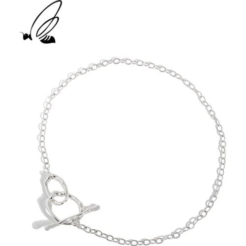 SSTEEL Sterling Silver 925 Necklaces Gift For Women Buckle Design Minimalist Niche Minimalist Versatile Texture Fine Jewelry