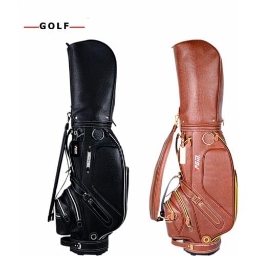 PGM Golf PU Leather Bag for Men Standard Golf Waterproof Golf Club Bag Practice Training Aids Bolsa de Golf Equipments