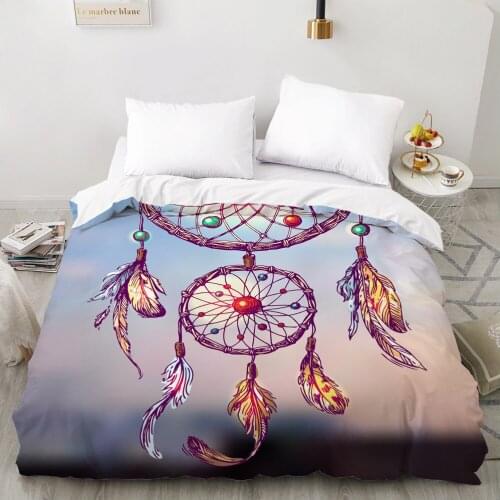 3D Duvet cover Quilt/Blanket/Comfortable Case Luxury Bedding 135 140x200 150x200 220x240 200x220 for Home Dreamcatcher purple