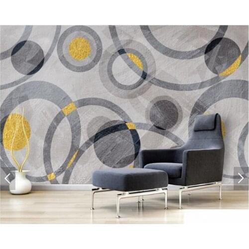 Custom papel de parede 3d, abstract geometric gold mural used for living room bedroom sofa background wall home decoration paper
