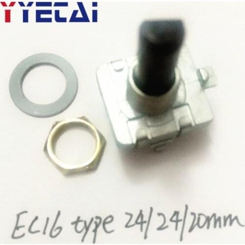 5PCS EC16 rotary encoder 24 positioning number 24 pulse number axis length 20MM audio digital rotary potentiometer DD