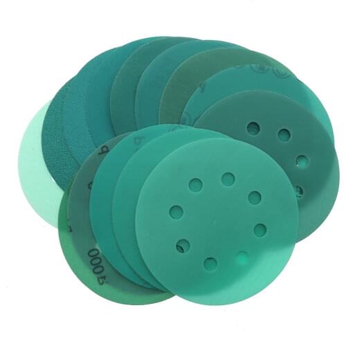 25PCS Professional Anti Clog 125mm 8Hole Sandpaper 5Inch Film Sanding Disc Wet & Dry Hook & Loop Polishing Pad Grits 60~2000