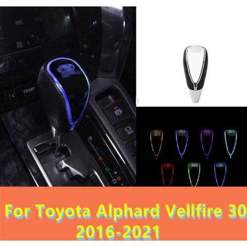 Top quality Universal Manual Shifter Shift Knob Cover Stitch Shifter Lever car styling For Toyota Alphard Vellfire 30 2016-2021