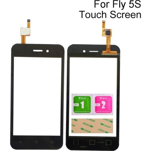 Touch Screen For Fly 5S Sensor Touchscreen Digitizer Front Glass Panel Mobile Phone Tools 3M Glue