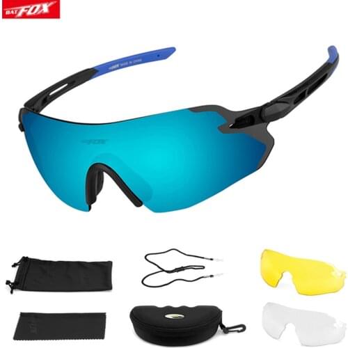 BATFOX Cycling sunglasses Bicycle MTB Bike Outdoor Sports Sunglasses Men Polarized Driver Retro UV400 Anti-glare bicicleta Gafas