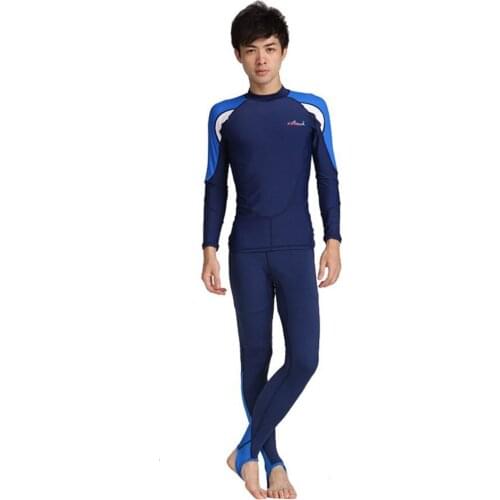 Two-pieces Design2017 Long Sleeve Full Body Sports Dive Skins Sun Protection Swim Suit UPF 50 Lycra Swimwear Wetsuit