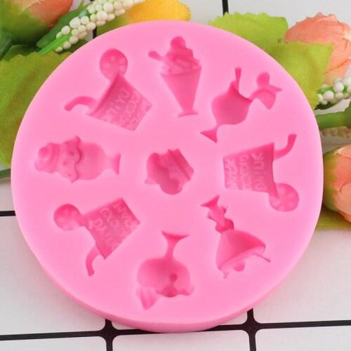 DIY Drink Glass Cup Silicone Mold Cupcake Topper Decorating Fondant Molds Gumpaste Polymer Clay Chocolate Candy Cookie Moulds