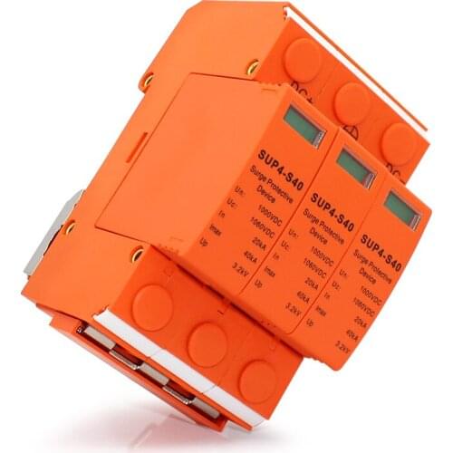 20pcs DC 1000V surge Protective device 20/40KA 3P SPD power for solar system