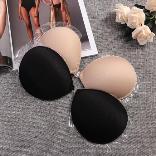 Richkeda Store New 2021 Sexy Sujetador Womens Bra Invisible Push Up Bra Self-Adhesive Silicone Seamless Front Closure Sticky