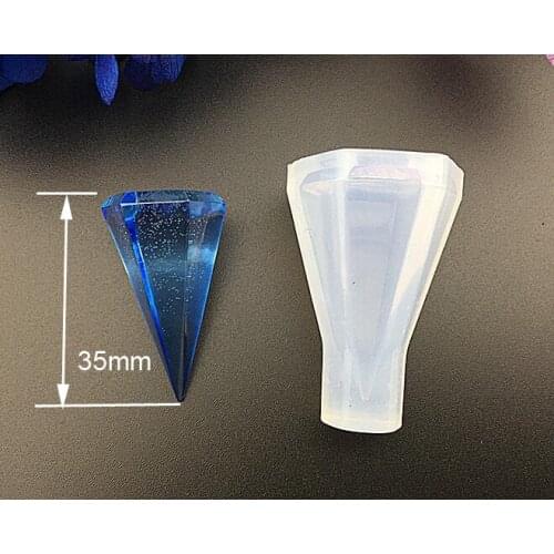 1pcs pyramid Sharp corner Pendant Fashion DIY Resin Decorative Craft Jewelry Making Mold Silicone Mould epoxy resin mold