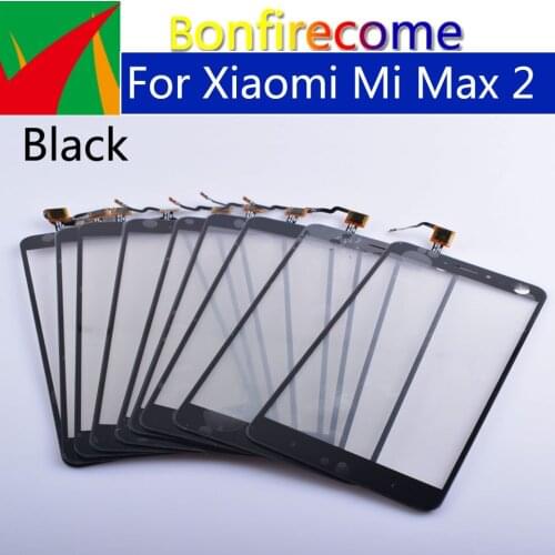 10Pcs\lot TouchScreen For Xiaomi Mi Max 2 MiMax2 Max2 Touch Screen Panel Sensor Display Glass Lens Panel Digitizer Replacement