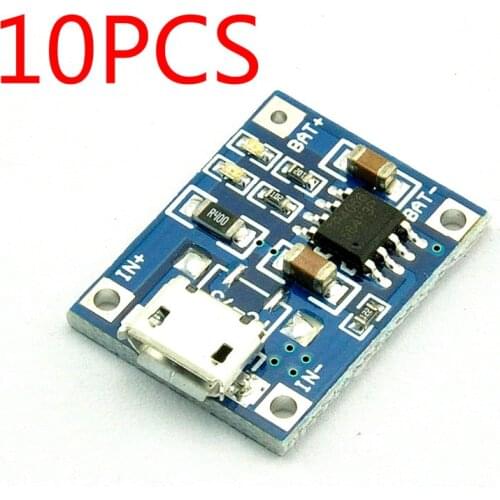10PCS TP4056 5V 1A Mini Micro Interface USB Lithium Battery Charging Board DIY Charger Module