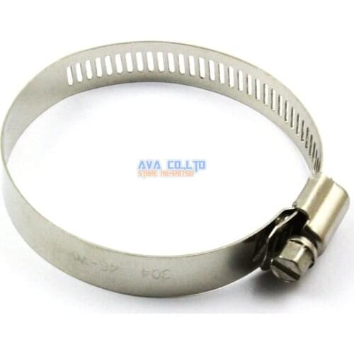 10 Pieces 46-70mm Stainless Steel Hose Clamp Worm Gear Hose Pipe Fitting Clamp