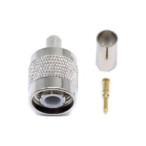 2pcs TNC Male Plug Crimp for LMR195 RG58 RG142 RG223 RG400 Cable RF Coaxial Adapter Connectors