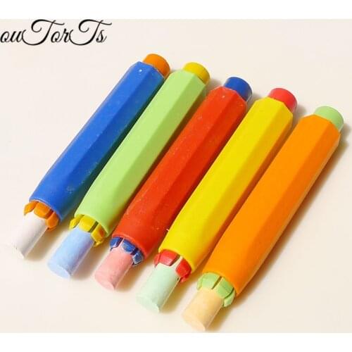5/10pcs Health Non-toxic Chalk Holder Chalk Clip Colourful Chalk Holders Clean Teaching Hold for Teacher Gifts Kids Stationery