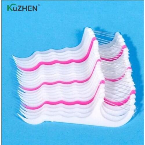 50pcs Teeth Cleaning Dental Flosser Interdental Brush Teeth Stick Disposable Toothpicks Floss Pick Whitening Teeth Care Tools
