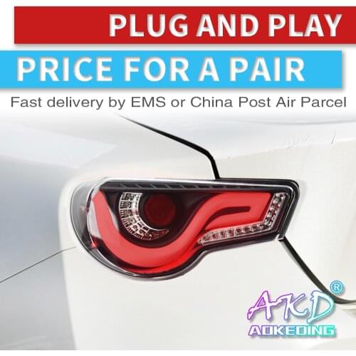 AKD tuning cars Tail lights For Toyota GT86 86 Taillights LED DRL Running lights Fog lights angel eyes Rear parking lights