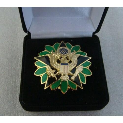 US Army Dod General Staff Officer Rank Brooch Insignia Badge Pin Gift Box Military Store