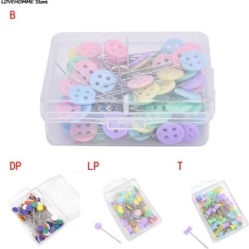 100 Pcs/Pack Bow Tie Button Plum Shape Accessories Patchwork Pins Flower Pin Pin