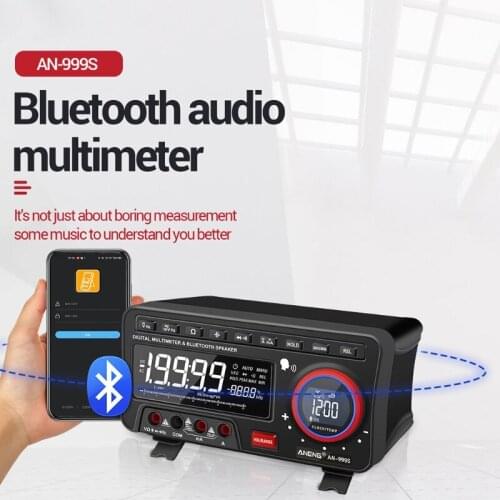 AN999S Digital Bluetooth Audio Multimeter Rechargeable Automatic Range Tester Handheld Data Testing Tool