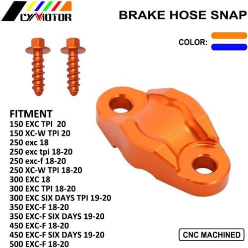 CNC Motorcycle Front Brake Hose Line Holder Clamp Snap For KTM EXC 150 250 300 350 TPI XC-W EXC300 SIX DAYS XCW EXC-F 2018-2020