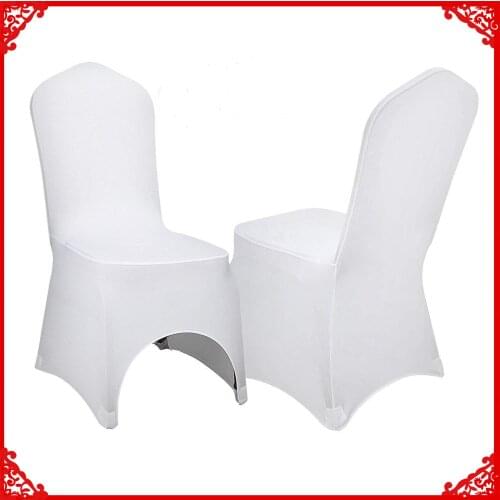 Hot Sale 50Pcs White Spandex/Lyra Chair Cover Sashes For Wedding&Party&Hotel&Banquet