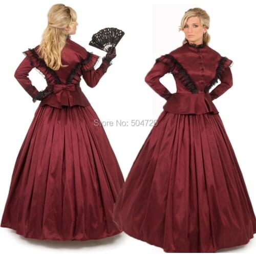 Tailored!Vintage costumes Victorian dresses Eras Regency Civil War Renaissance Revolutionary Gothic Halloween dress HL-123