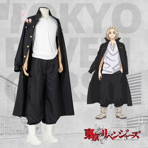 Anime Tokyo Revengers Manjiro Sano Cosplay Costume Uniform Tokyo Manji Gang for Halloween Fancy Stage Performance Props