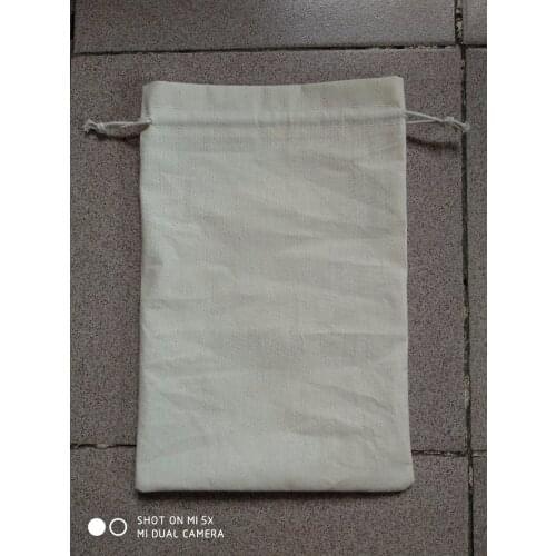 100piece cotton jewelry pouches natural color cotton gift pouches size 30*40cm without printing and include free shipping