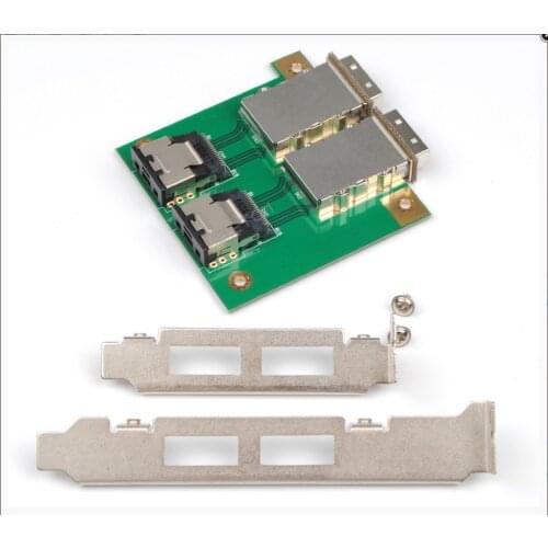 Mini SAS Internal SFF-8087 Sas 36P to 2 Port External HD Sas 26P SFF-8088 Front Panel PCI SAS Card Adapter