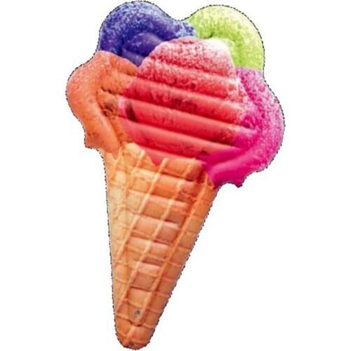 Men Women Inflatable Ice Cream Cone Pool Floats Water Fun Swimming Toy Inflatable Water Mattress Raft Air Bed