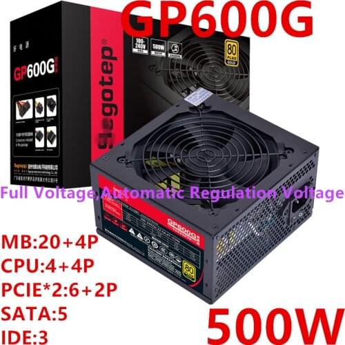 New PC PSU For Segotep Brand Patriotic Edition 80plus Gold RTX2060S Mute Game Power Supply 500W Power Supply GP600G